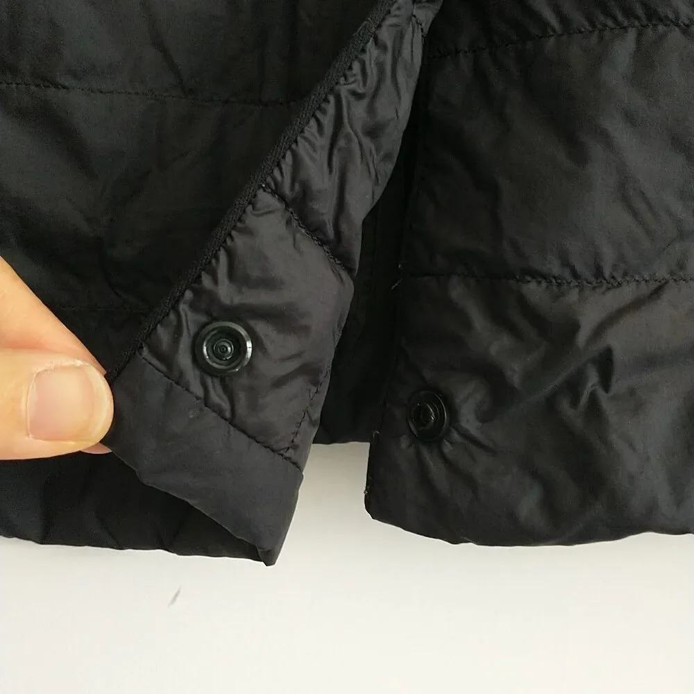 Uniqlo Ultra Light Down Compact Jacket Womens S Black Snap Button Quilted Puffer - Picture 3 of 8